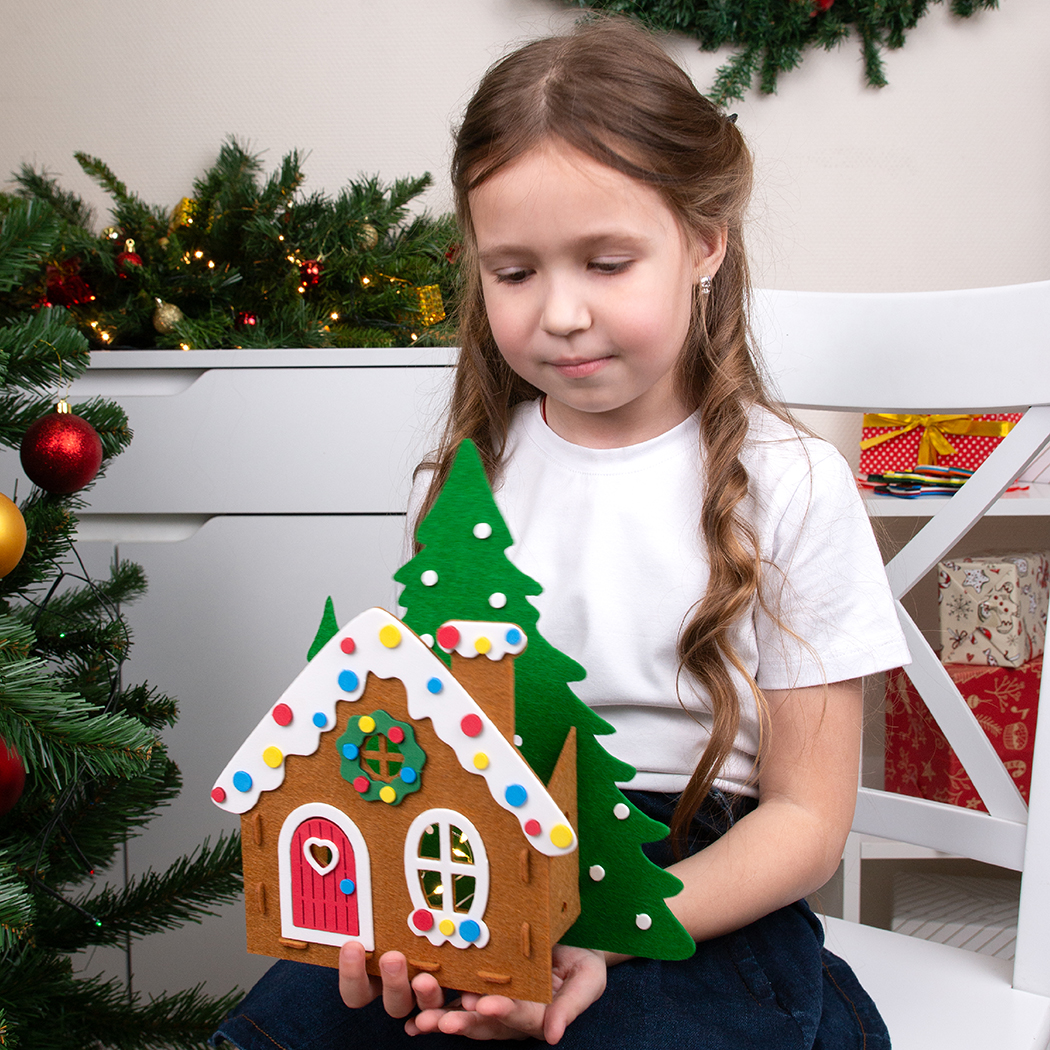 Набор для творчества Santa Lucia сборка Светильник Пряничный домик - фото 2