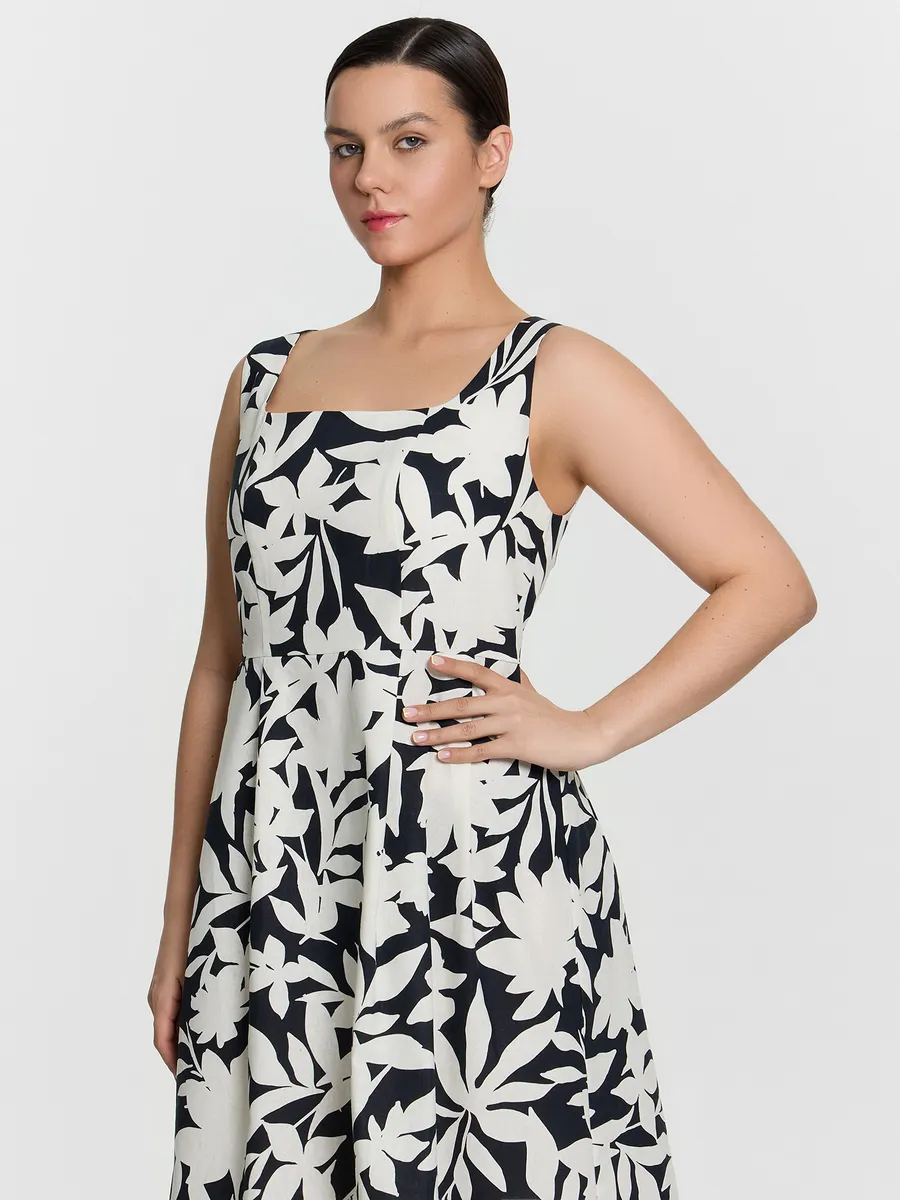 Сарафан Mark Formelle (Марк Формэль) 152488/цветы на молочном - фото 1