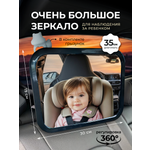 Зеркало в машину Хевель для наблюдения и контроля за ребенком