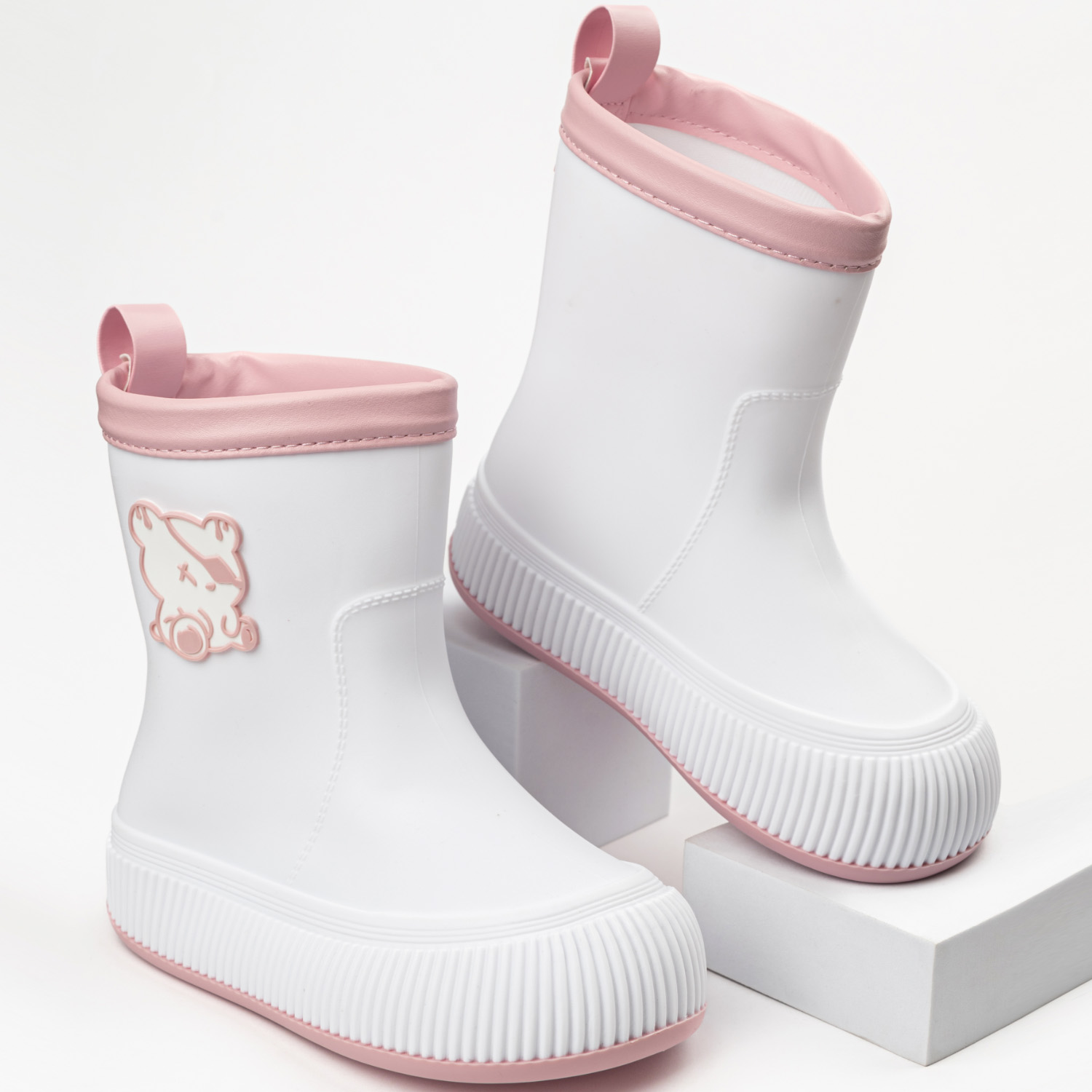 Резиновые сапоги TikkaGo 7B01_2025-01_white-pink - фото 1