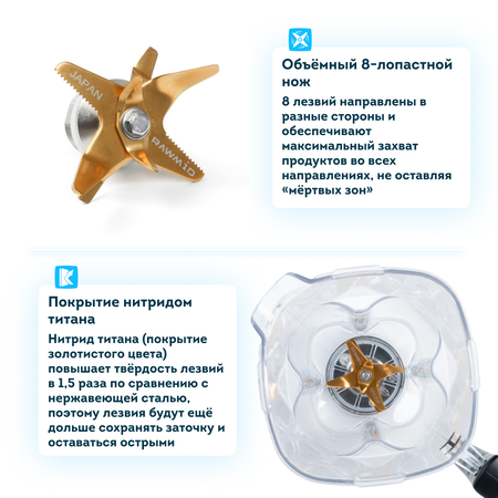 Блендер стационарный для смузи RAWMID Dream luxury 2 bdl 09 для паст профессиональный красный