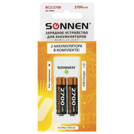 Зарядное устройство Sonnen для аккумуляторных пальчиковых батареек АА