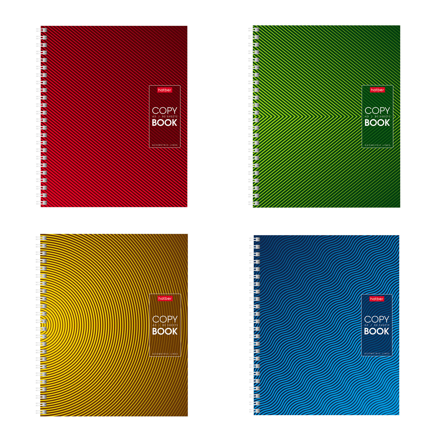 Изображение товара Тетрадь Hatber клетка 80 листов формат А5 со скреплением гребень