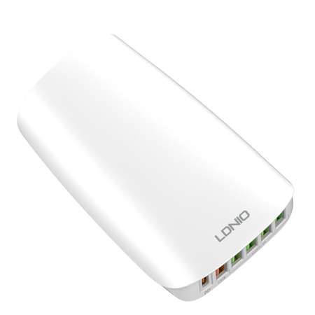 Зарядная станция LDNIO A6573C / USB Type-C + 5×USB Type-A 3-20V 65W / белый