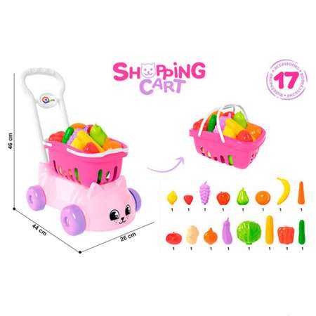 Игровой набор Технок продукты, тележки и корзинки