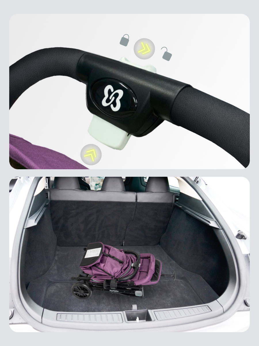 Коляска прогулочная Farfello Comfy Go Comfort фиолетовый - фото 9