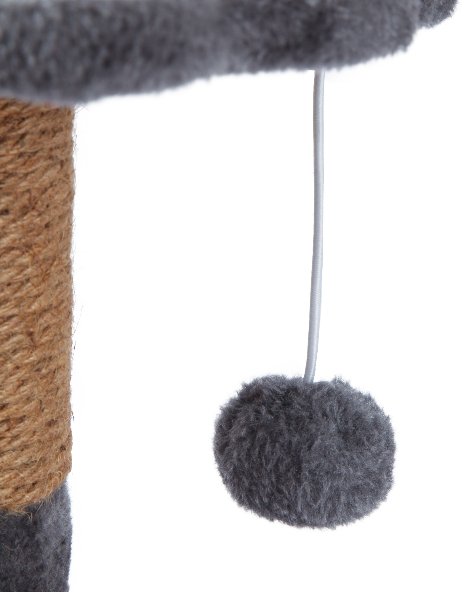 Когтеточка для кошек Barbaks Столбик-сидушка Лапка с игрушкой 30*30*30см - фото 4