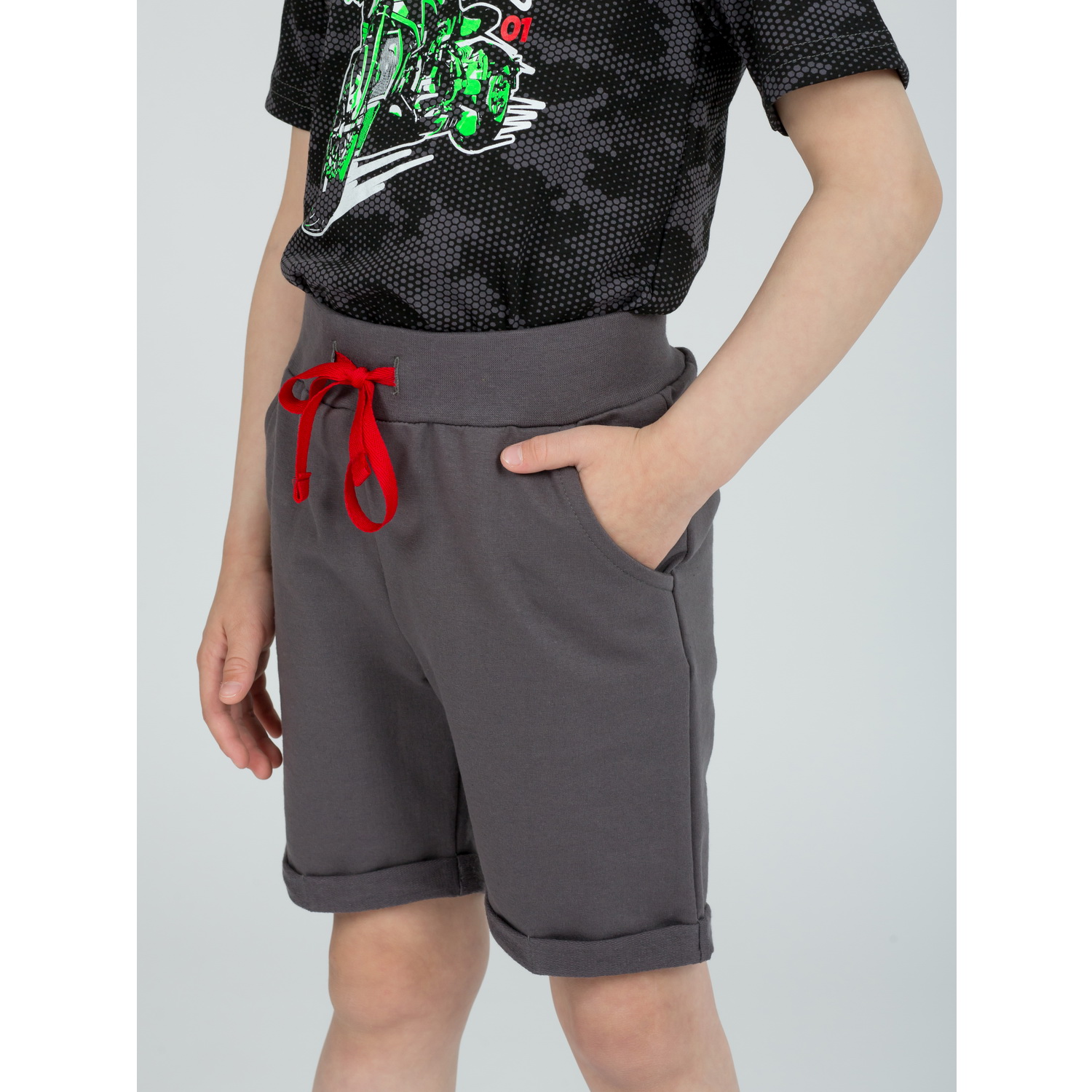 Костюм KiMMi co К-14087049п соты cерый мото - фото 6