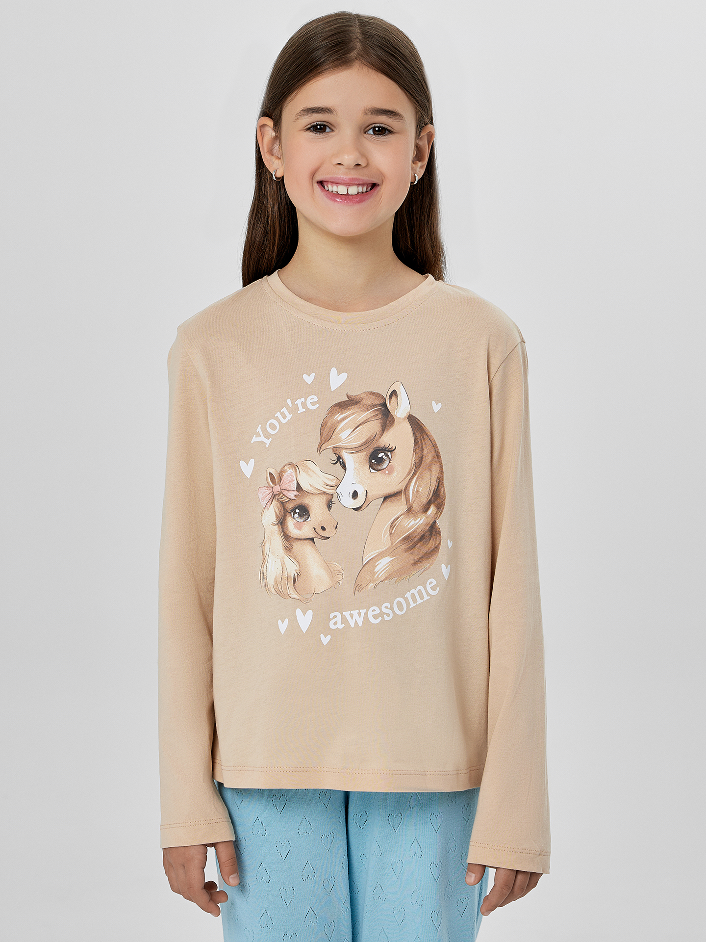 Пижама Mark Formelle (Марк Формэль) 567756/бежевый +сердечки на голубом - фото 3