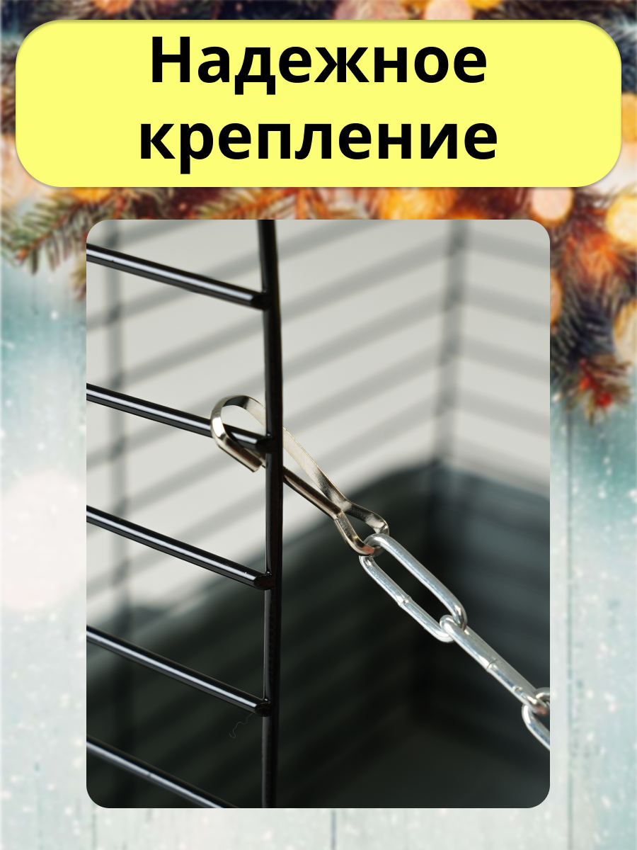 Гамак для грызунов PetiPet серый большой 32х27 одноярусный - фото 5