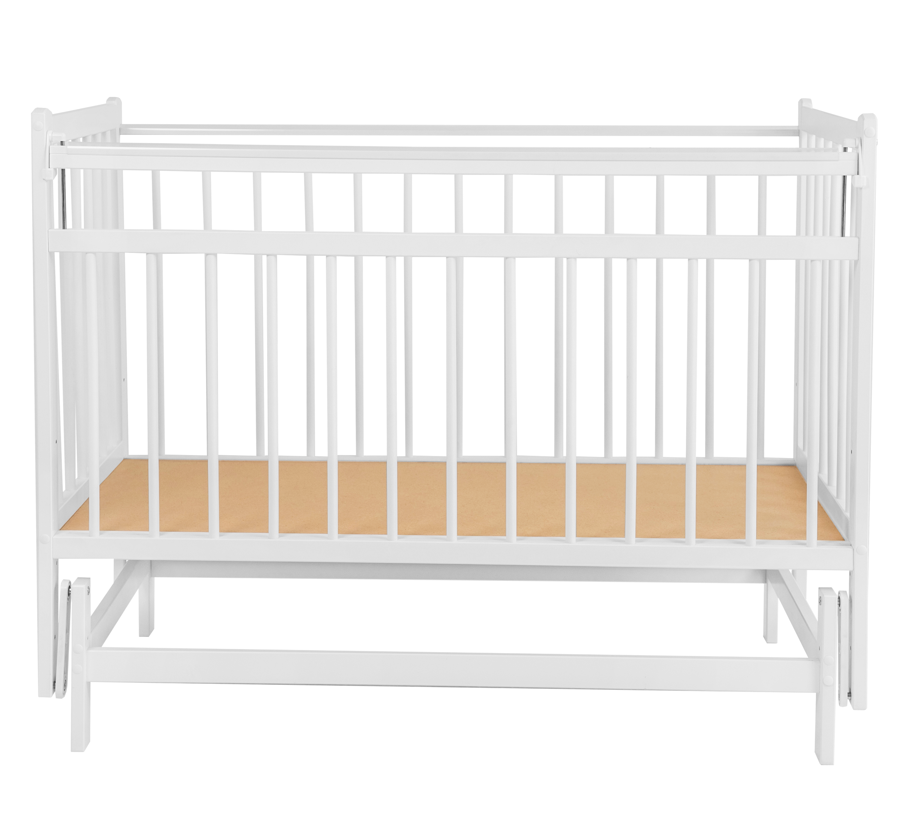 Детская кроватка Wloo Кроватка детская деревянная, поперечный маятник (белый) - фото 2