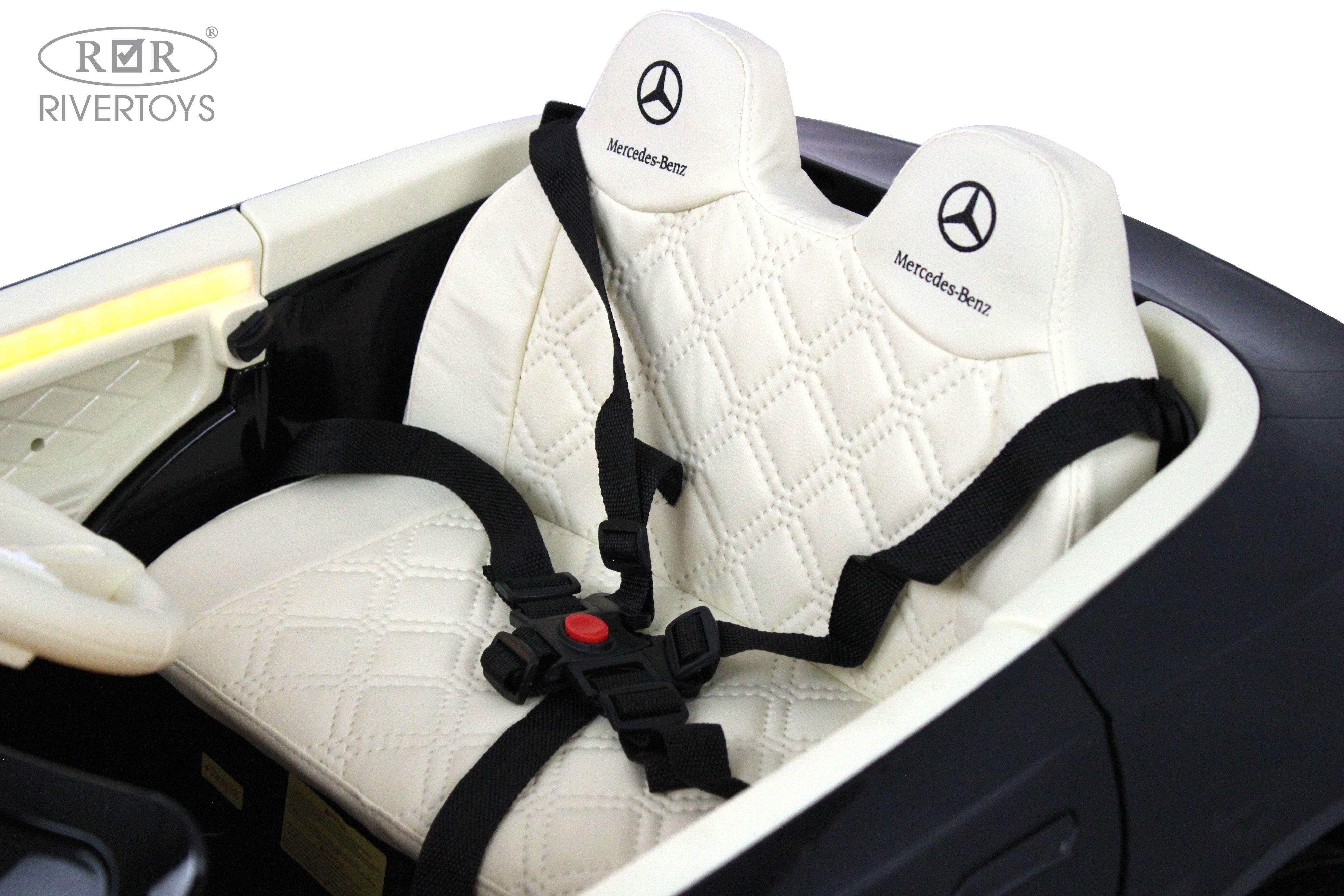 Электромобиль RIVERTOYS Mercedes М333БХ-BLACK-GLANEC С пультом ДУ - фото 15
