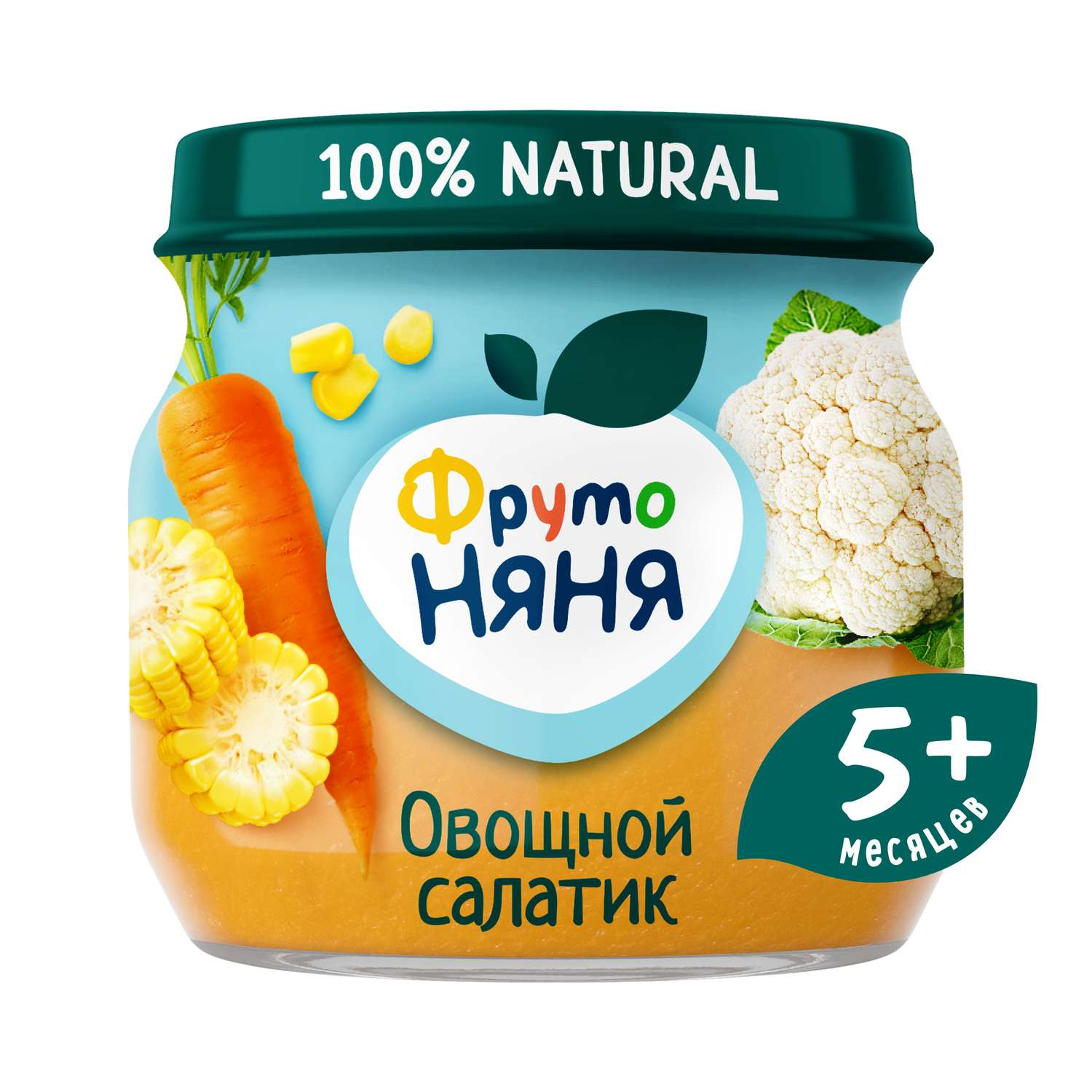 Пюре ФрутоНяня овощной салатик 80 г с 5 месяцев - фото 1