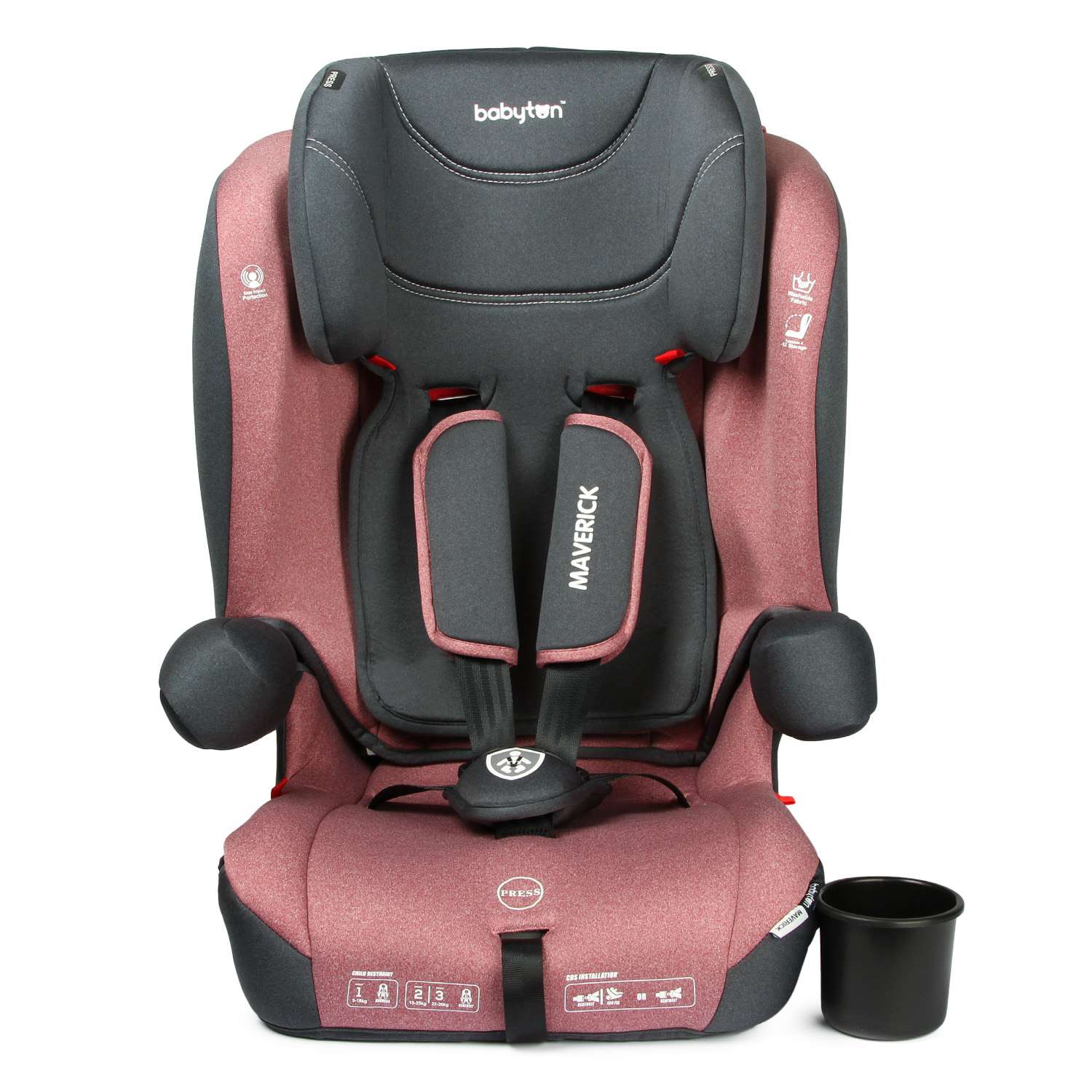 Автокресло Babyton Maverick Red Isofix 1/2/3 (9-36 кг) - фото 10