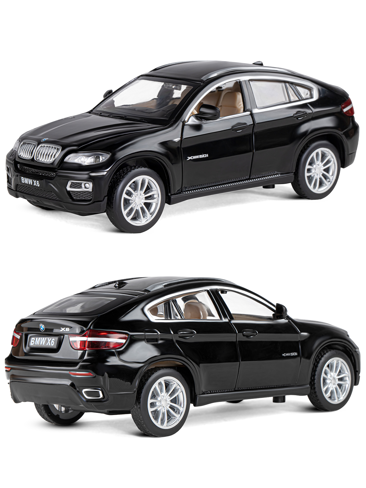Внедорожник АВТОпанорама BMW X6 1:32 JB1251157 - фото 7
