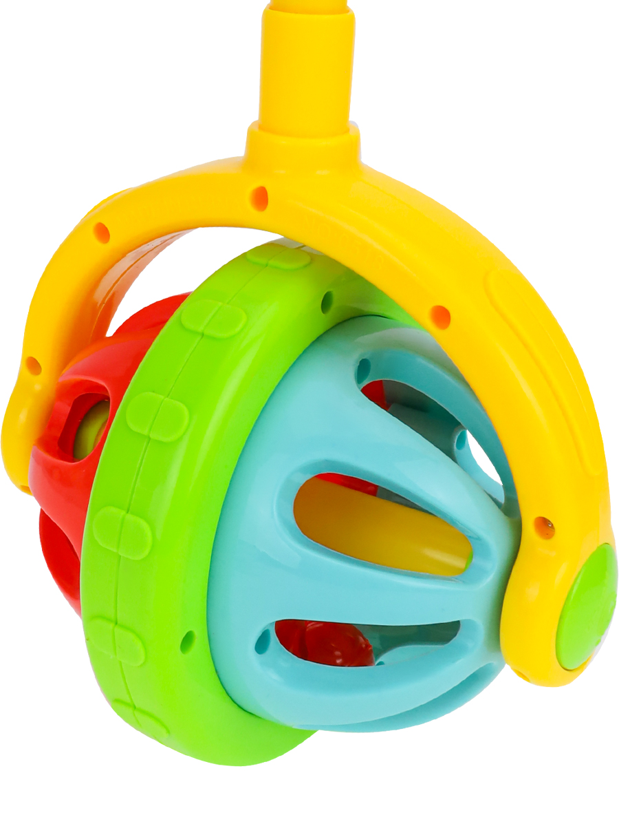 Игрушка Рыжий кот каталка Шар с колокольчиком - фото 3