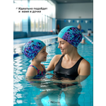 Шапочка для бассейна FitSmile женская синяя