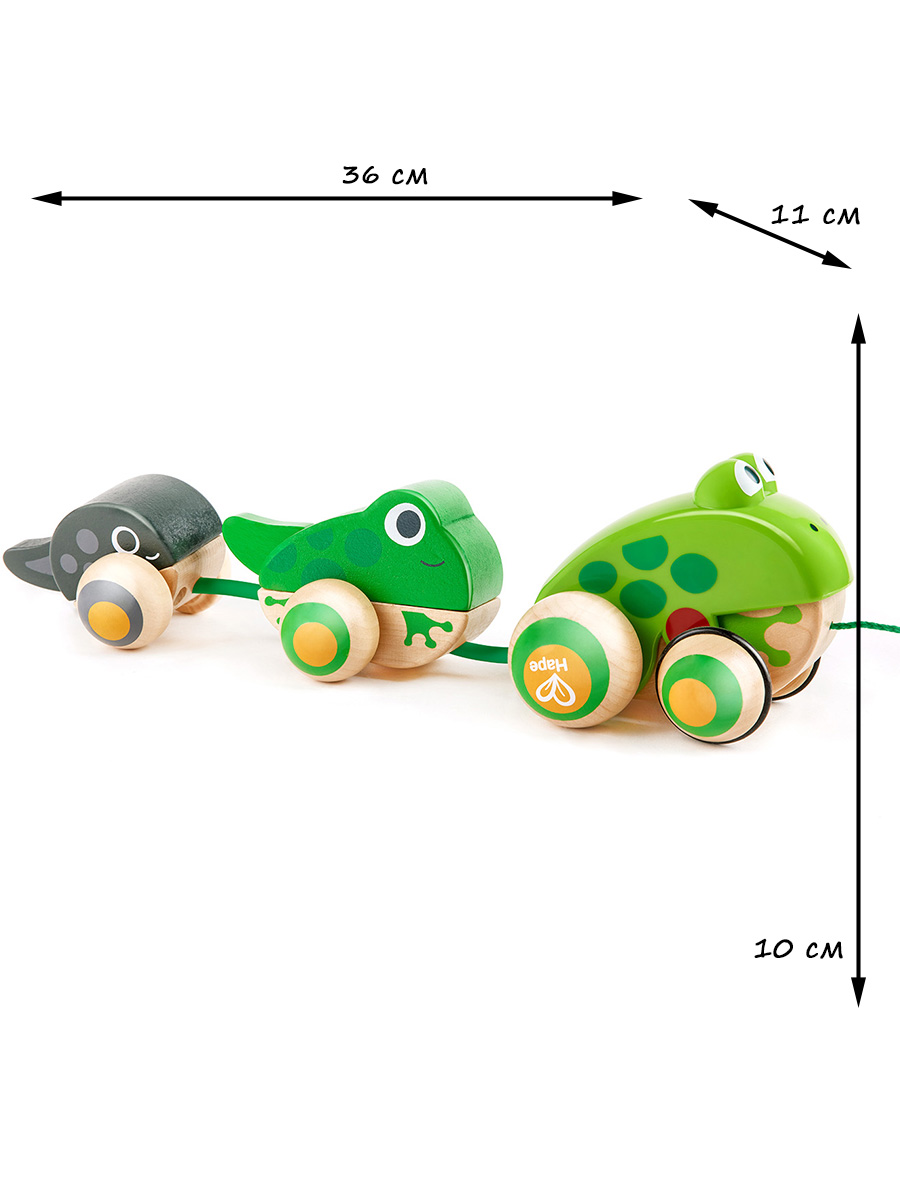 Игрушка Hape каталка Семья лягушек на прогулке - фото 6