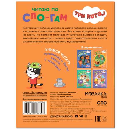 Книга МОЗАИКА kids Три кота Лесные котики