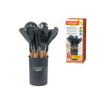 Набор кухонных принадлежностей DASWERK силиконовые с деревянными ручками 12 в 1