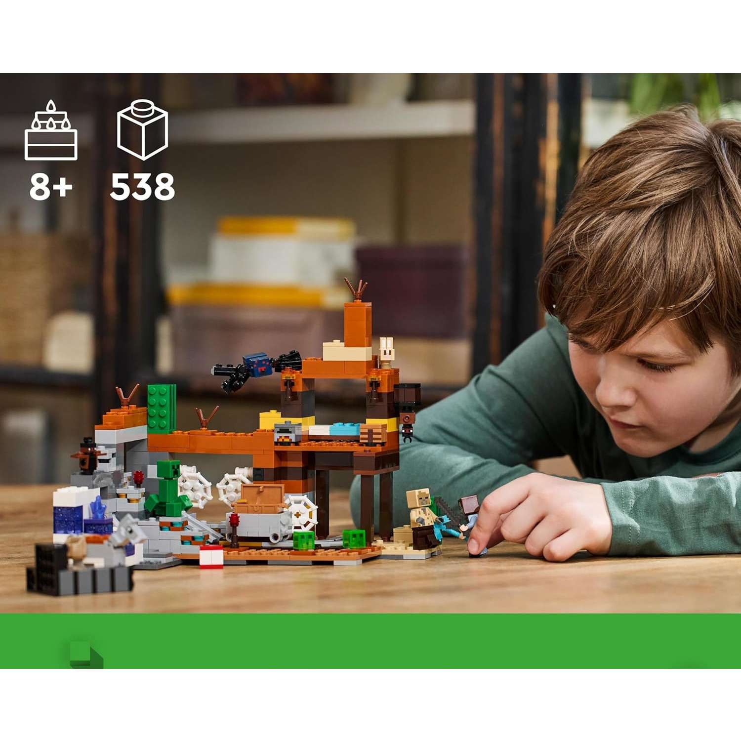 Конструктор LEGO Minecraft Шахта Бесплодных земель 538 дет. - фото 10