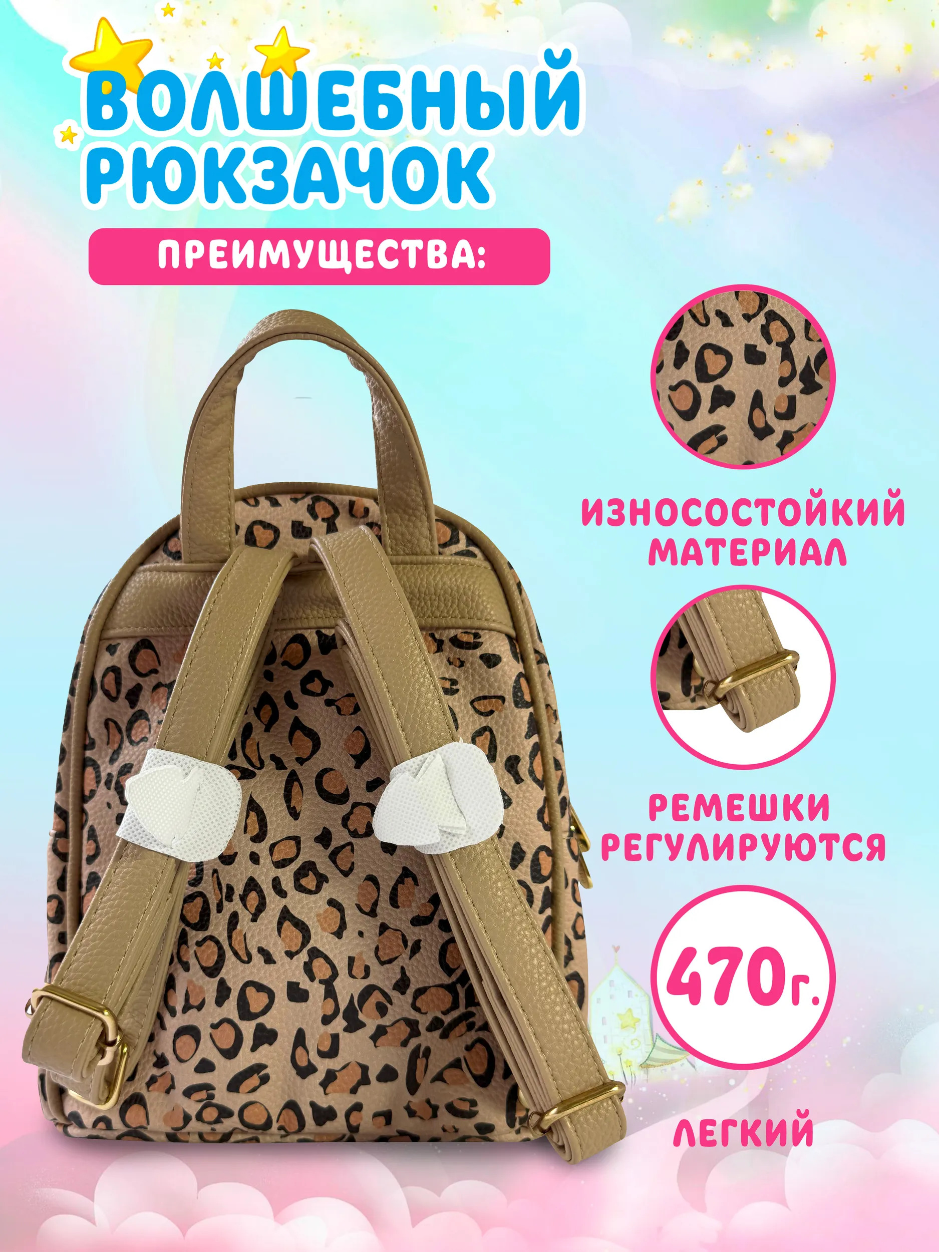 Рюкзак дошкольный Supercute интерактивный Леопард - фото 6