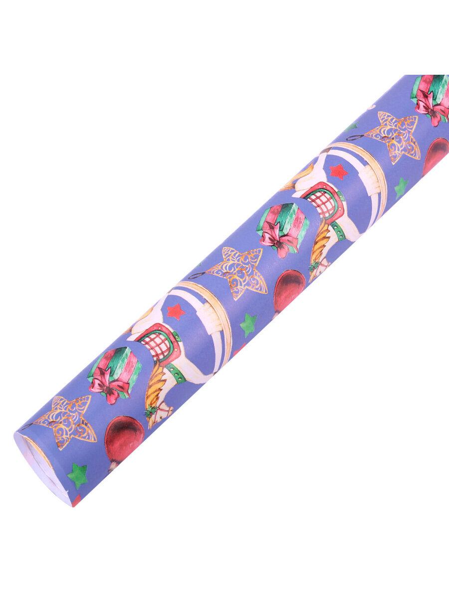 Упаковочная бумага Золотая сказка для новогодних подарков в рулоне набор 3 штуки - фото 14