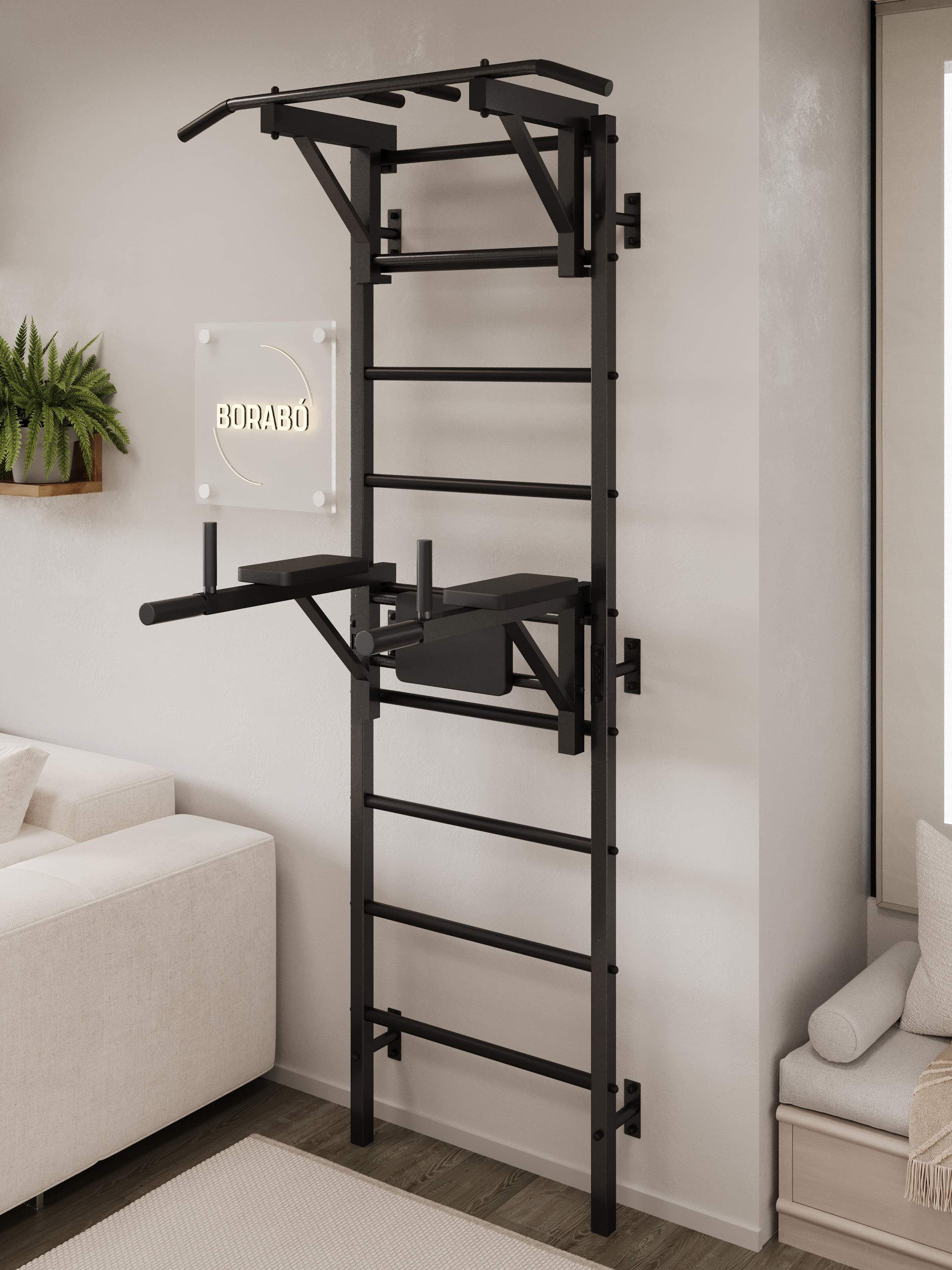 Шведская стенка BORABO PRO с навесным оборудованием - фото 9