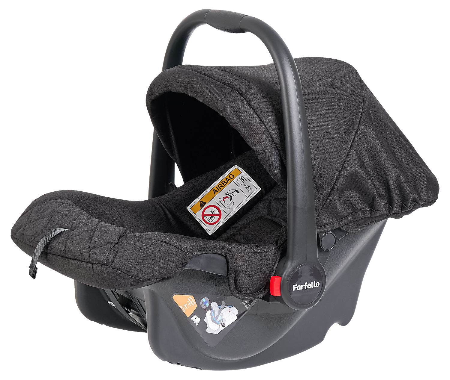 Коляска 3в1 Farfello Baby shell черный - фото 25