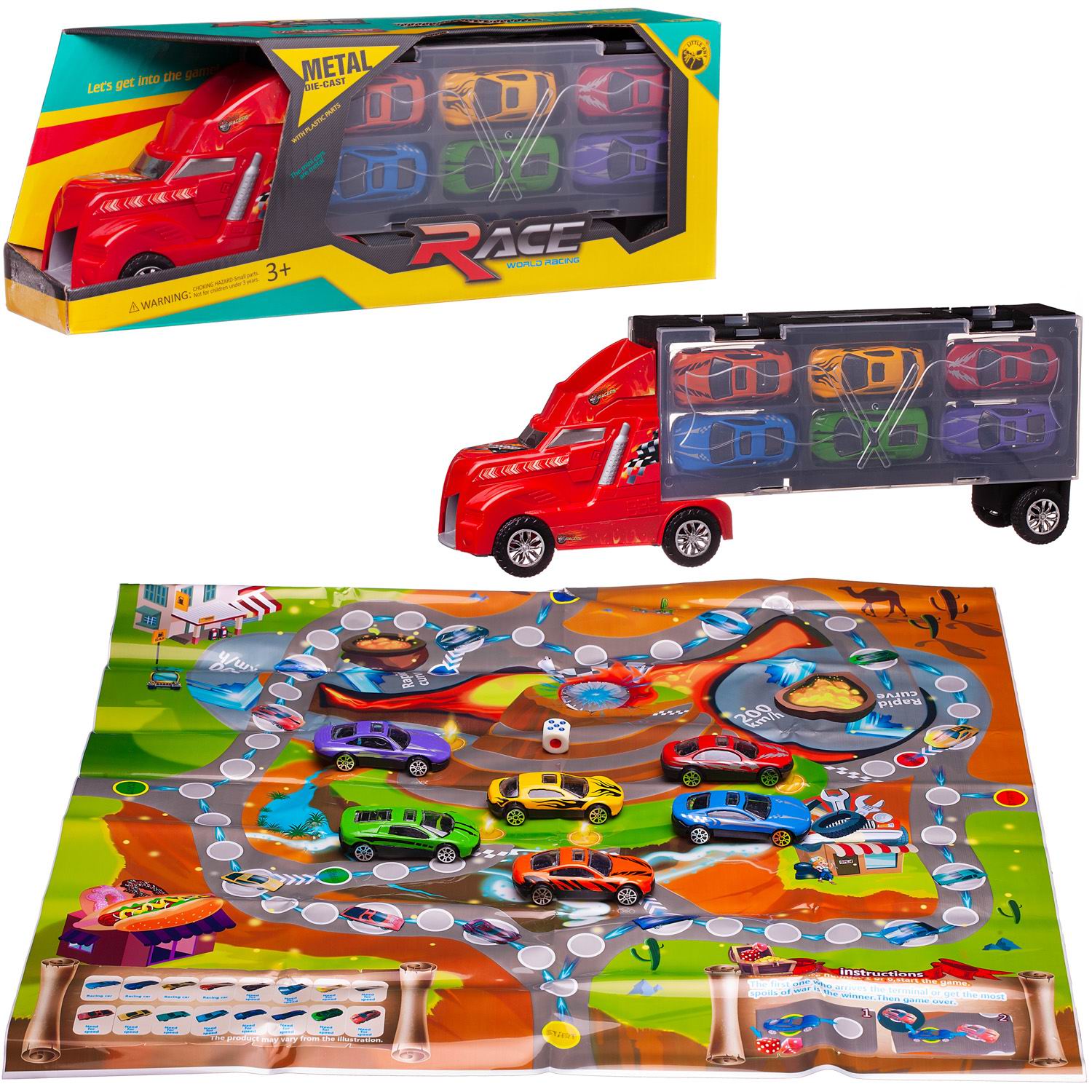 Автовоз Junfa с 6 машинками LA-010 - фото 3