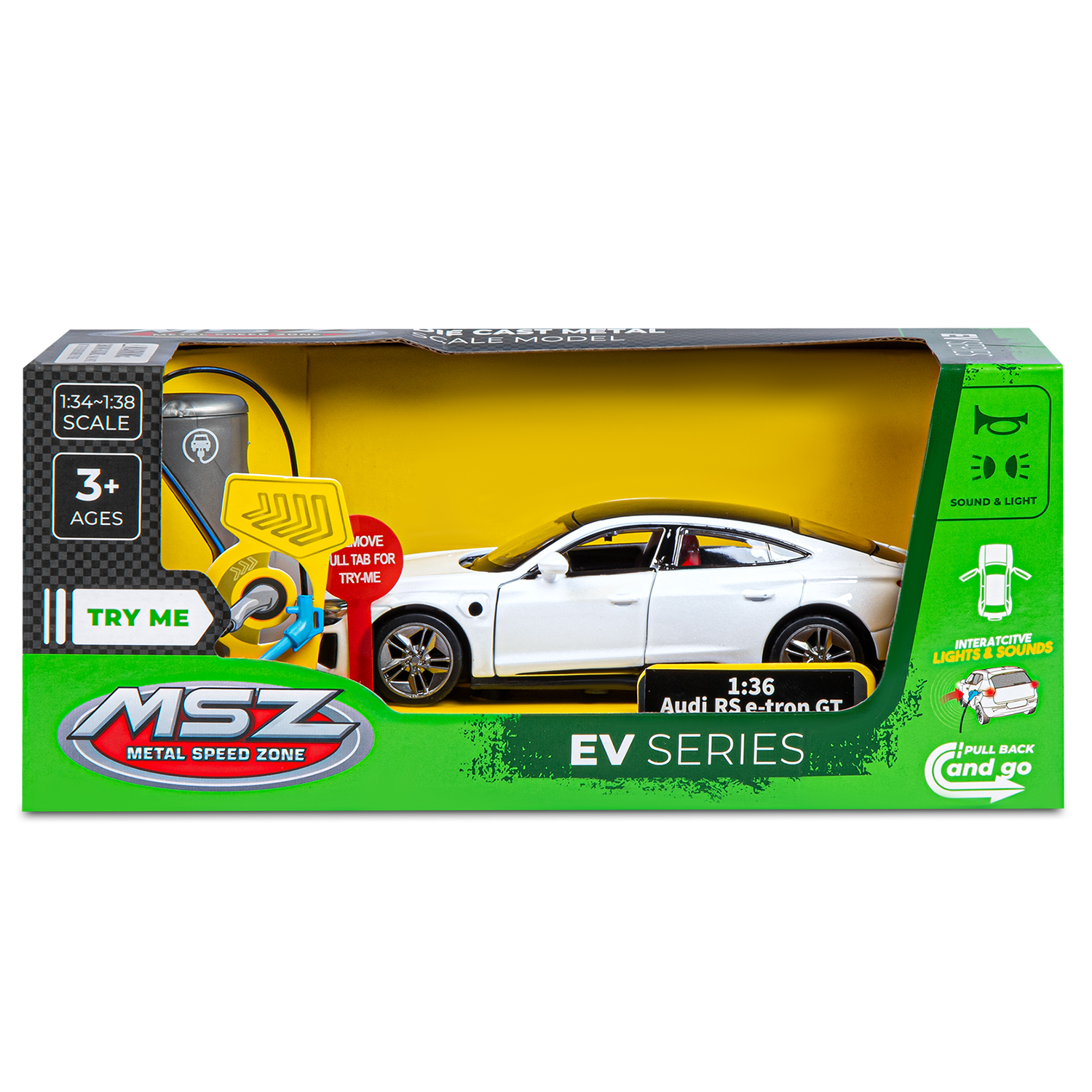 Автомобиль AUTODRIVE Audi RS e tron GT 1:36 белый JB1251678 - фото 21