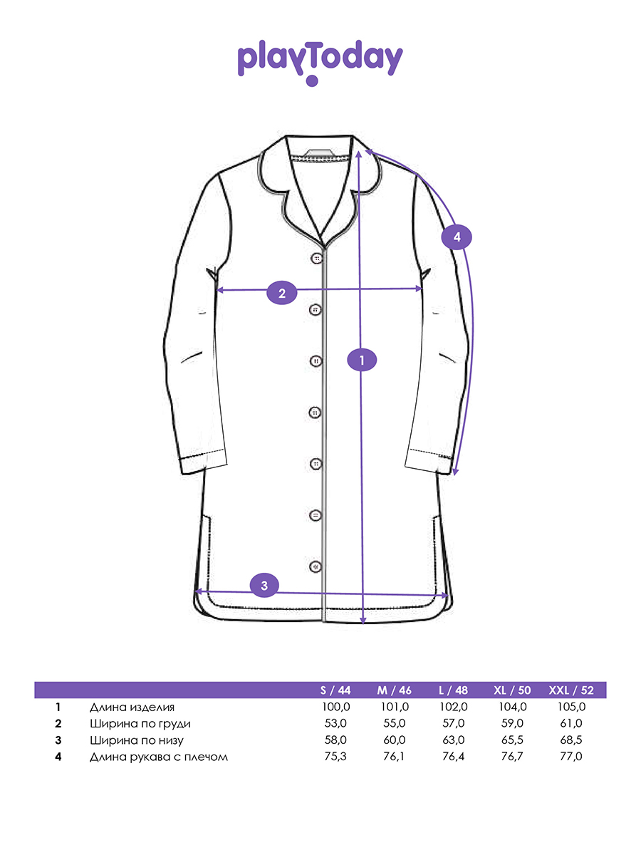 Ночная сорочка PlayToday 42566006 - фото 5