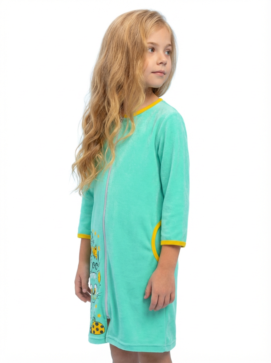 Халат TOTEMFOX 831В2F/ментоловыйКотик - фото 4