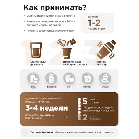 Многокомпонентный препарат Guarchibao Фитококтейль белковый шоколад