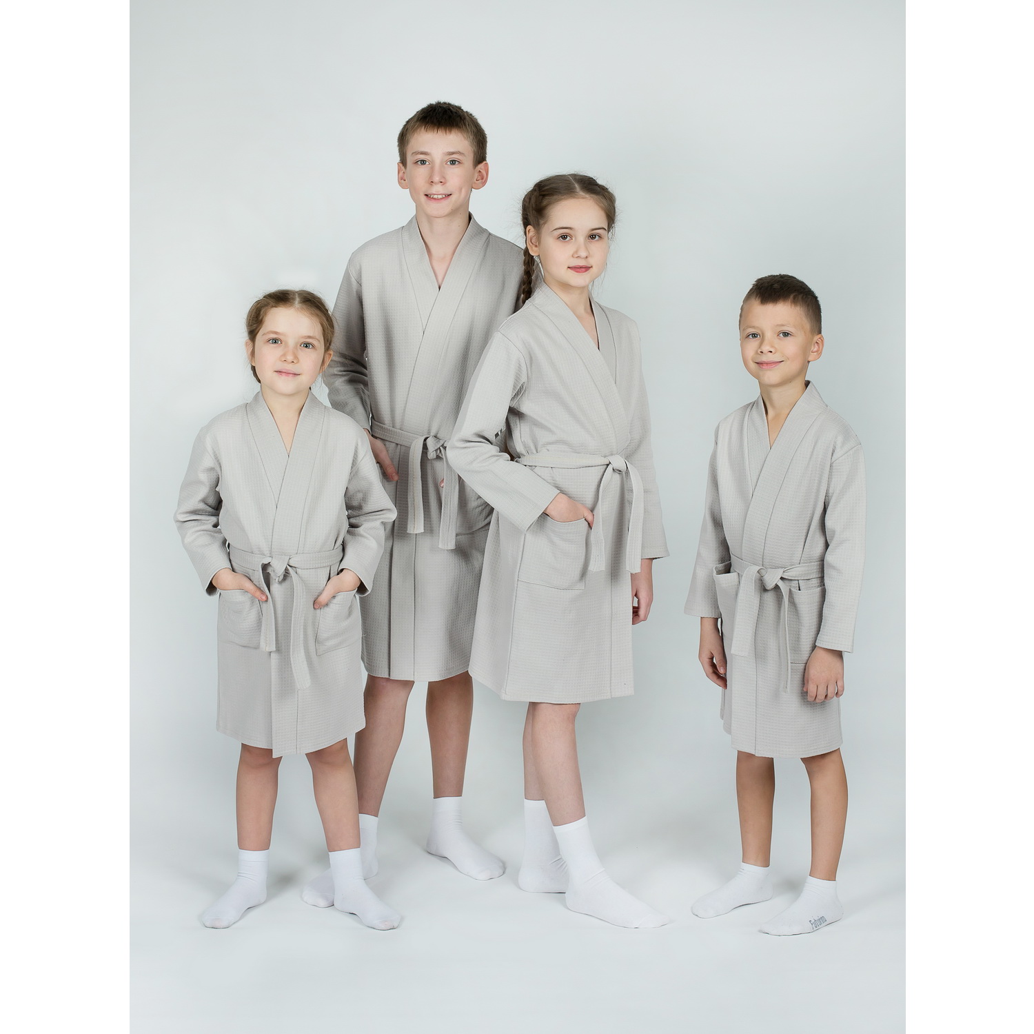 Халат KiMMi co К-1408913 св.серый - фото 2