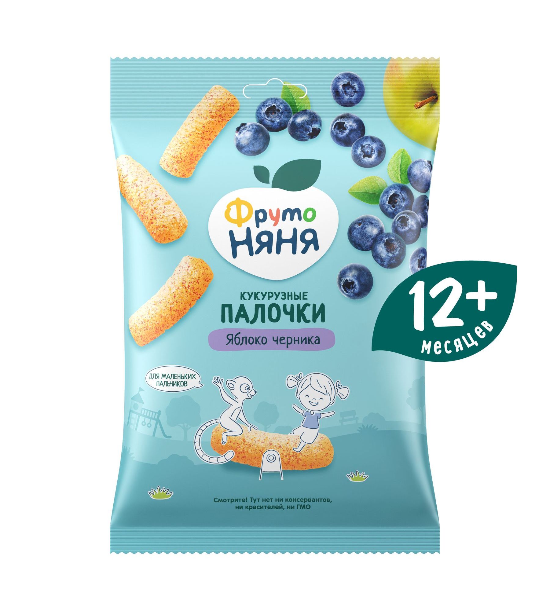 Изображение товара Кукурузные палочки ФрутоНяня яблоко-черника 20 г с 12 месяцев