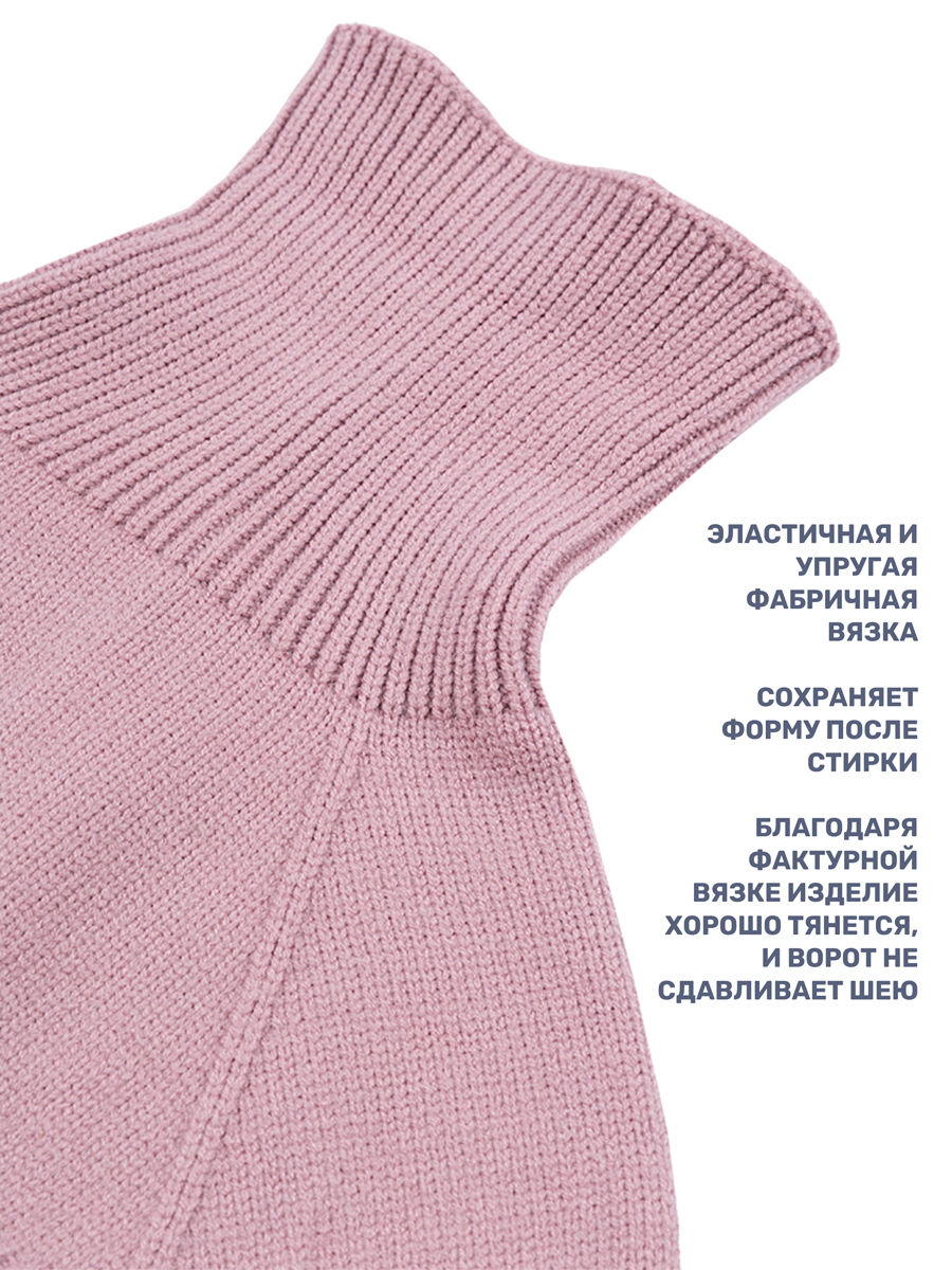 Комплект шапка и манишка NIKASTYLE 12з16024 пудра - фото 8