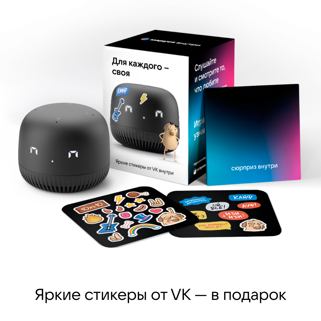Умная колонка VK Капсула Нео черный VKSP11BK - фото 3