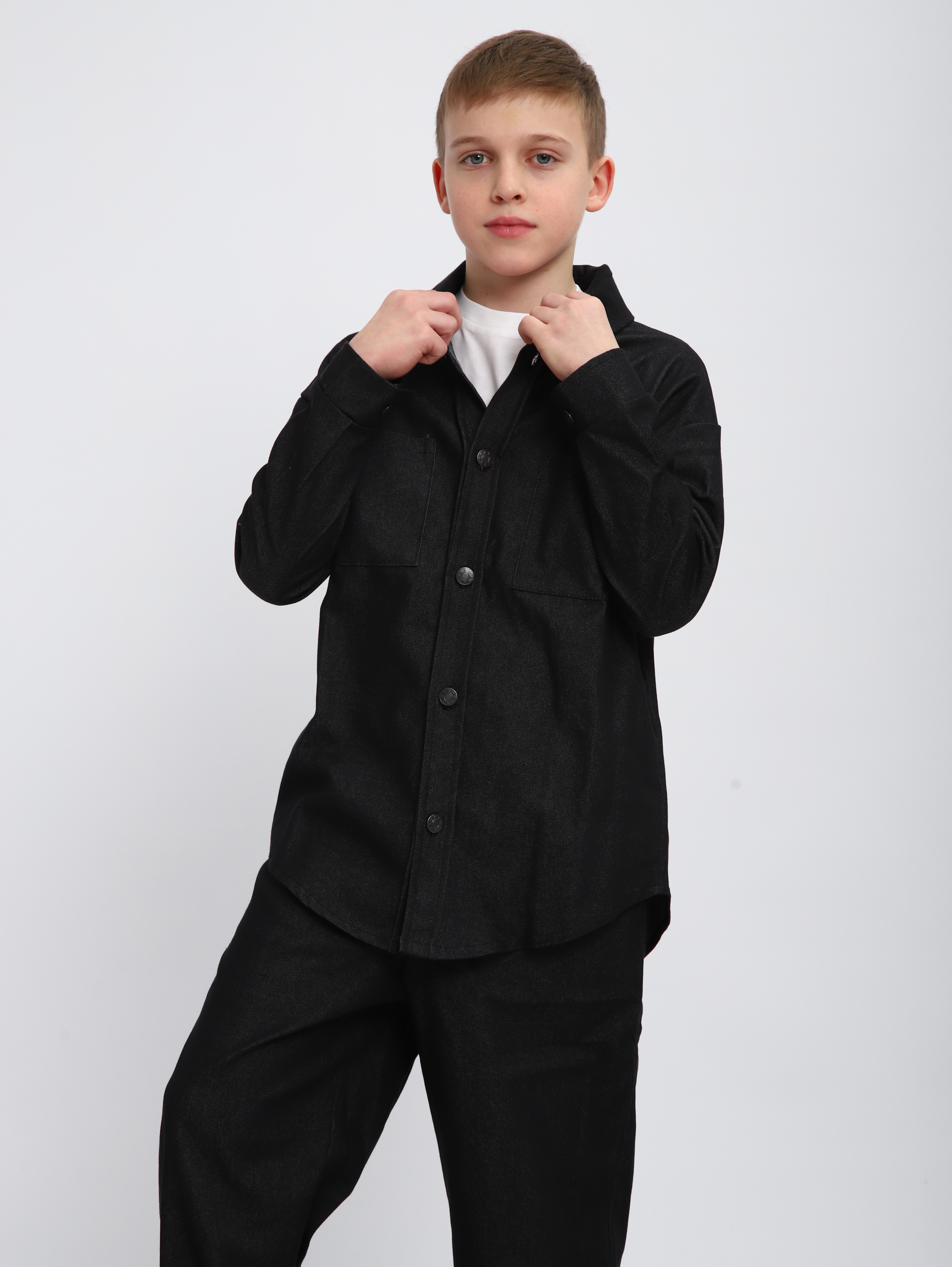 Костюм ЛАДОШКИ Комплект Деним черный - фото 2