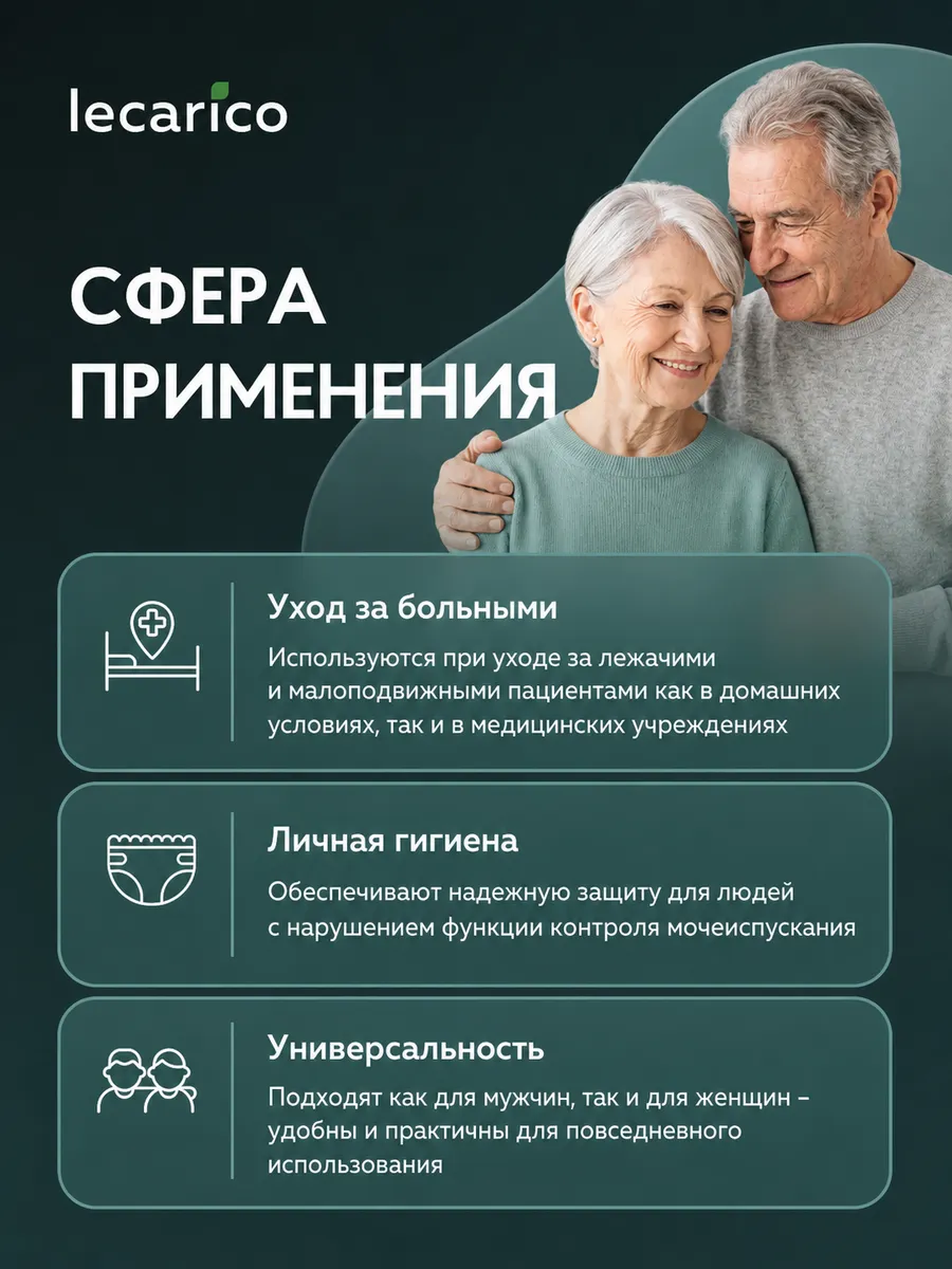 Пелёнки одноразовые Lecarico 60х60 см 1 упак. 30 шт. - фото 4