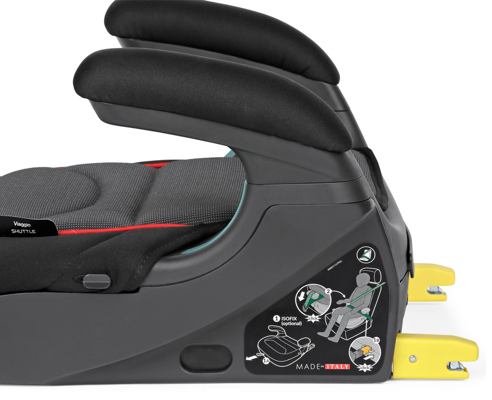 Автокресло Peg-Perego Shuttle Isofix 2/3 (15-36 кг) красный - фото 4