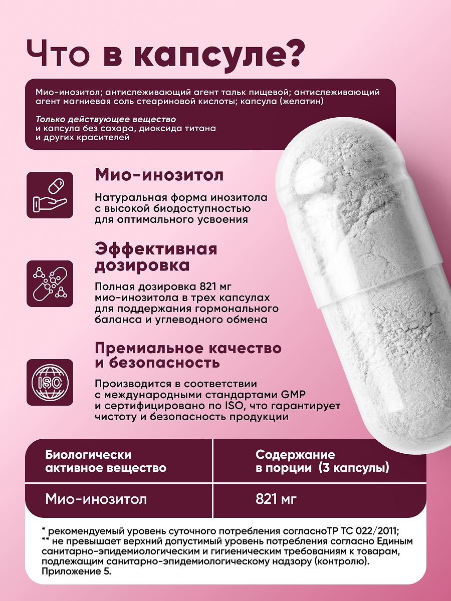 Инозитол qeep Витамины для похудения для волос - фото 5