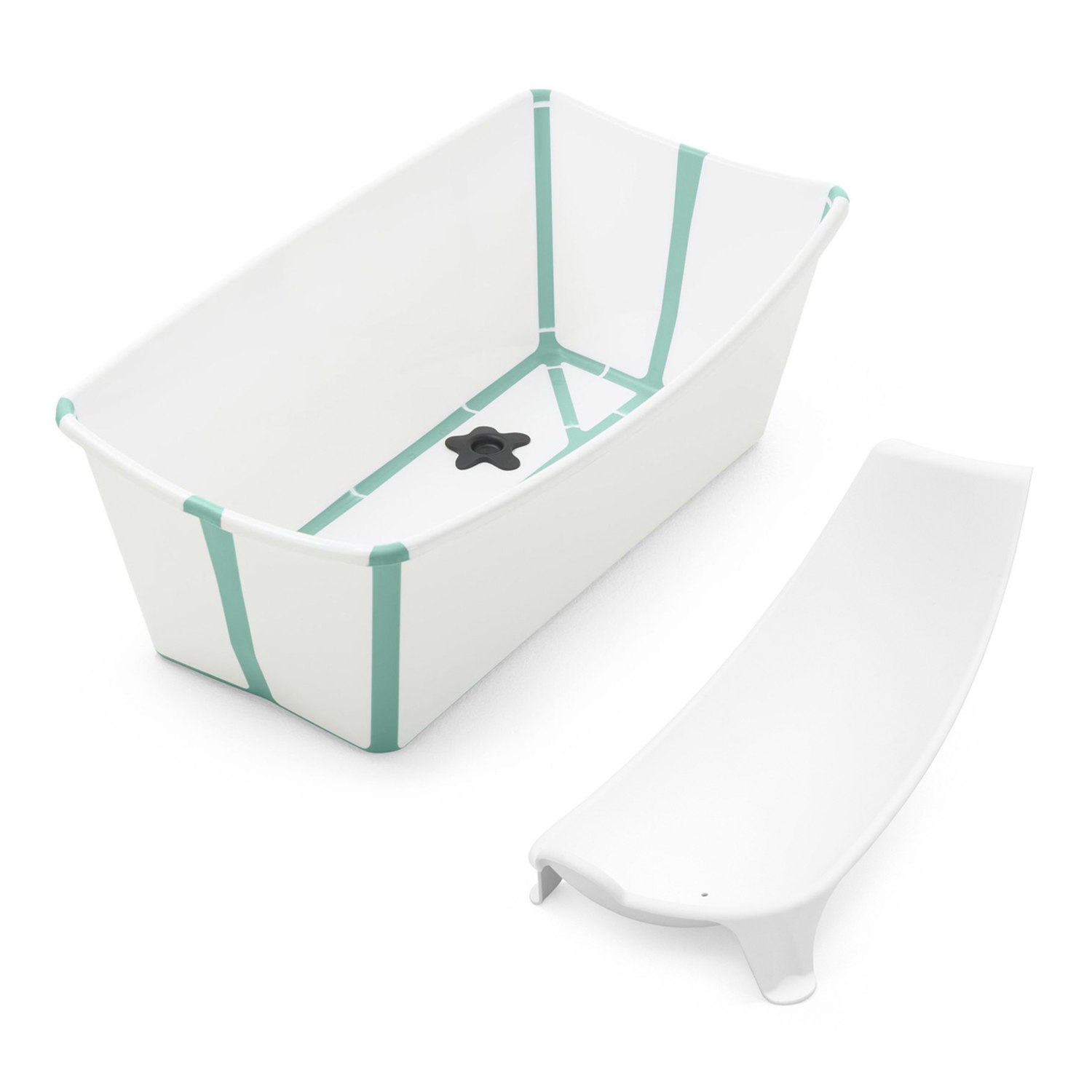 Ванночка Stokke Flexi Bath складная с горкой Бирюза - фото 1