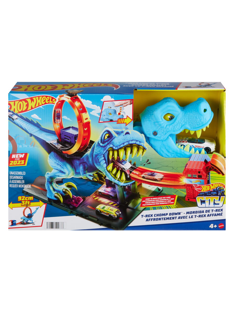 Трек Hot Wheels HKX42 охота с драконом Ти-Рекс HKX42 - фото 3