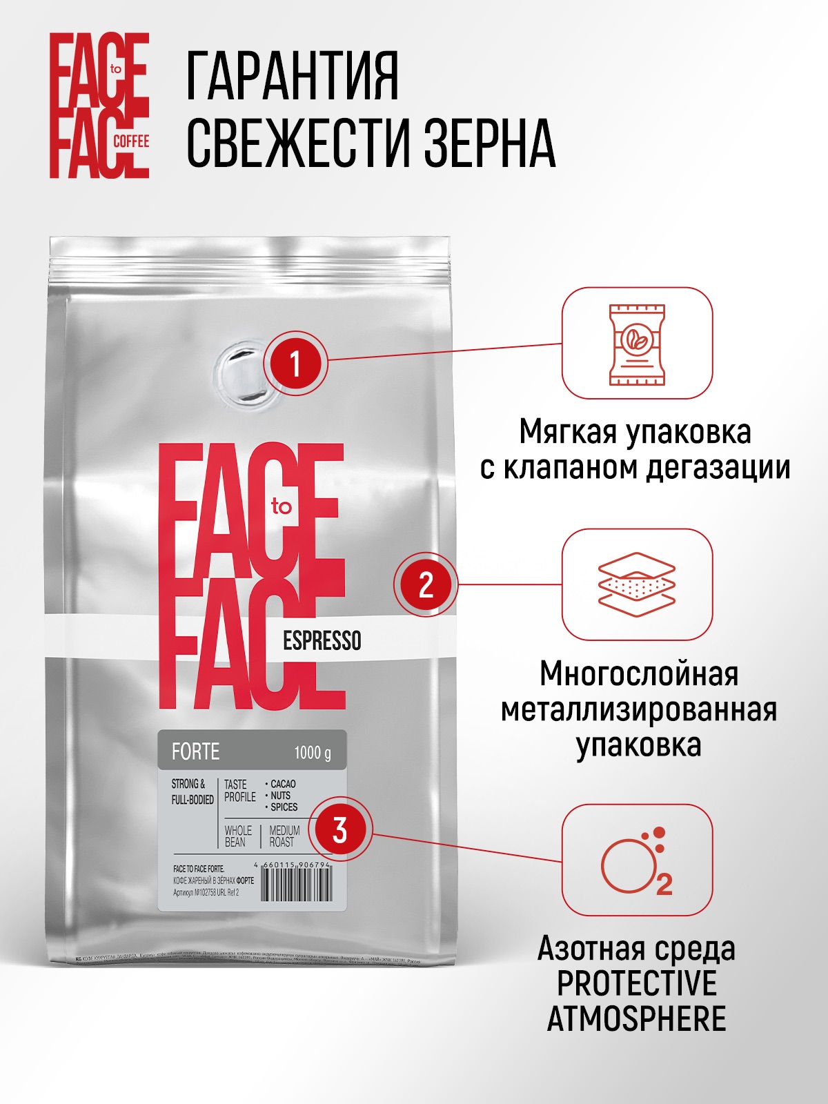 Кофе в зернах Face to Face forte - фото 7