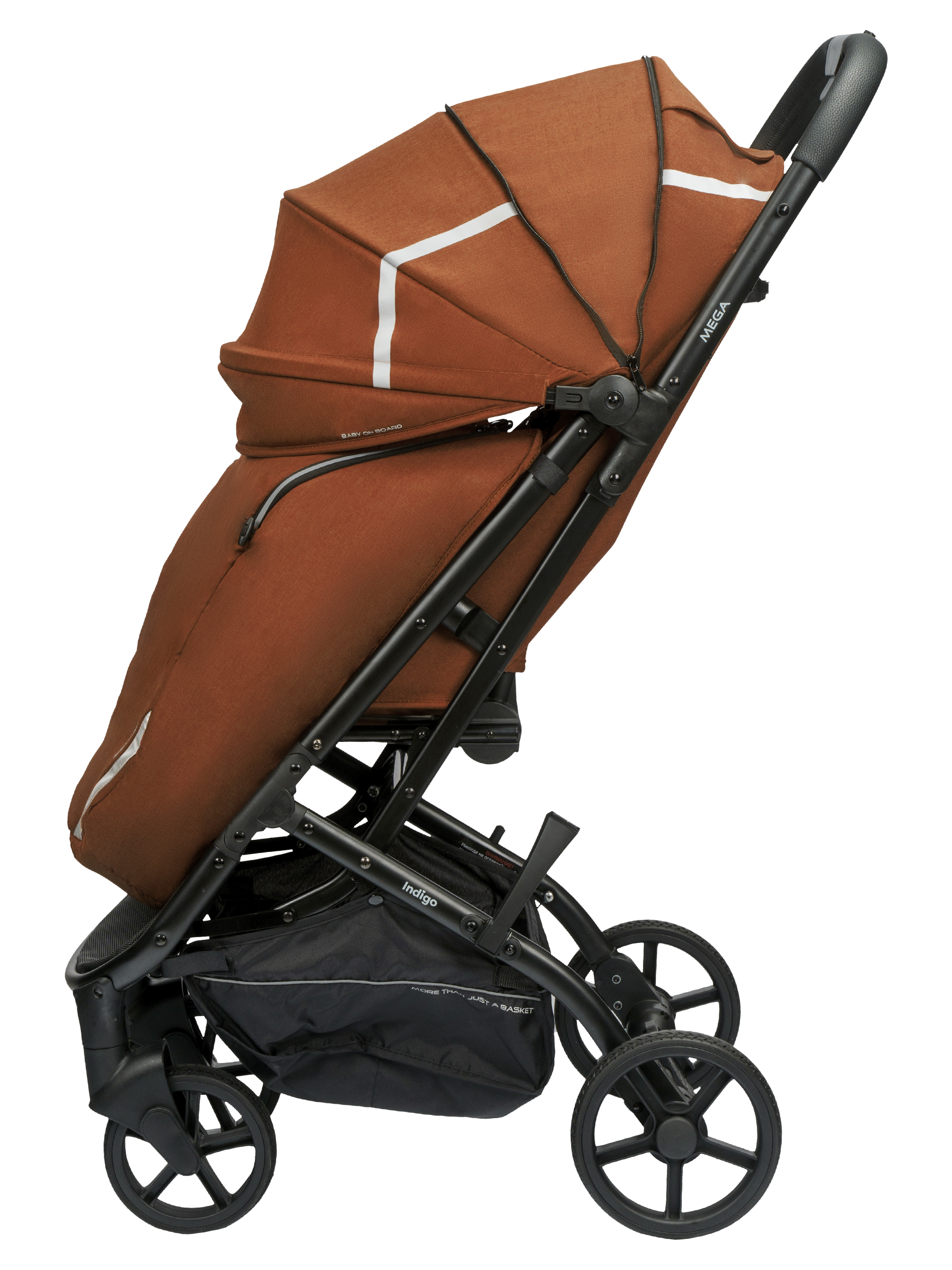 Коляска прогулочная Indigo Mega терракот - фото 12