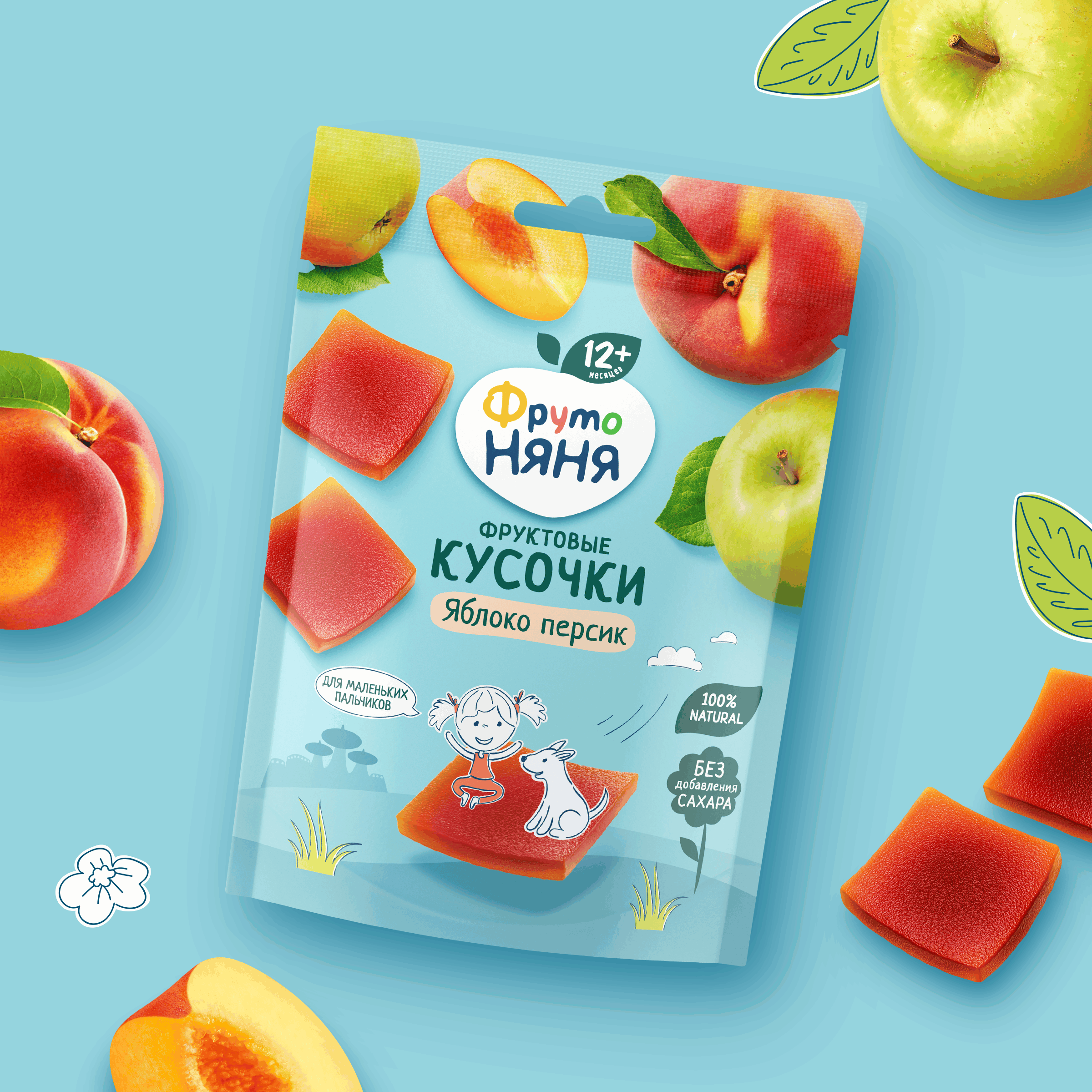 Фруктовые кусочки ФрутоНяня из яблок и персиков с 12 мес 53 г - фото 5