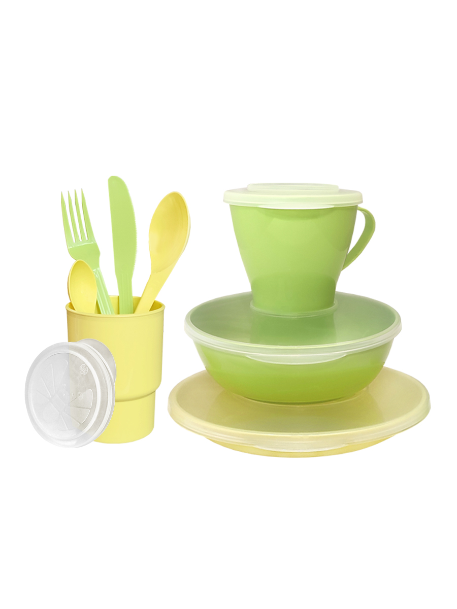Набор посуды Solaris на 1 персону «Универсальный» желто-зеленая пастель - фото 18