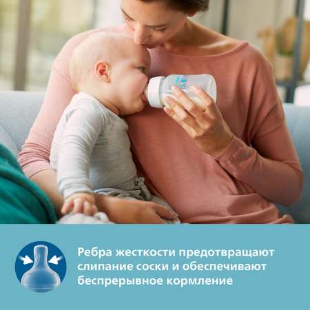 Соска Philips Avent Anti-Colic силикон (быстрый поток) 2 шт.