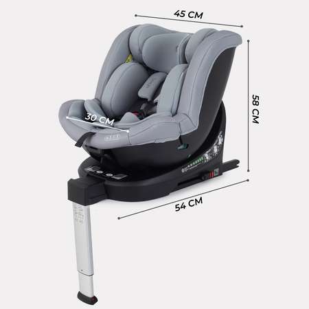Автокресло MOWbaby STAGE Grey Isofix 0+/1/2/3 (0-36 кг)
